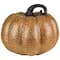 7.5" Gold & Orange Textured Pumpkin Fall Decoration